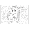 Rainbow Unicorn Boyama Aktiviteli Parti Sunumu