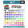 Rich Art-X Sketch Marker Duo Çift Uçlu Marker Kalem Seti 80 Renk