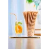 Roll-Up Körüklü Kraft Kağıt Pipet 6mmx19,5cm 100 Adet