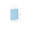 Roll-Up Kraft Çanta Açık Mavi Orta Boy 25 * 31 cm 25 Adet