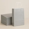 Roll-Up Kraft Çanta Gümüş Orta Boy 25 * 31 cm 25 Adet