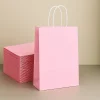 Roll-Up Kraft Çanta Pembe Orta Boy 25 * 31 cm 25 Adet