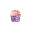 Roll-up Muffin Kek Kapsülü Mor Puantiyeli 50 Adet