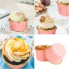 Roll-up Muffin Kek Kapsülü Pembe-Altın 25 Adet