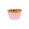 Roll-up Muffin Kek Kapsülü Pembe-Altın 25 Adet