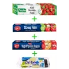 Roll-Up Orta Boy Buzdolabı Poşeti- Streç - Kesilmiş Pişirme Kağıdı - Çöp Torbası Seti