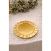 Roll-Up Plastik Kalın Tabak Büyük 26 cm Gold 6 Adet