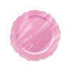 Roll-Up Plastik Kalın Tabak Büyük 26 cm Pembe 6 Adet