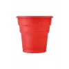 Roll-Up Plastik Meşrubat Bardağı Kırmızı 7 oz 25 Adet