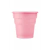 Roll-Up Plastik Meşrubat Bardağı Pembe 7 oz 25 Adet
