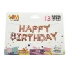 Rose Gold Happy Birthday Banner Folyo Balon