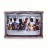 Rustik Ahşap Çerçeveli Vintage Metal Pano Girls 20x30