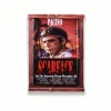 Rustik Ahşap Çerçeveli Vintage Metal Pano Scarface 20x30