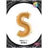 S Harf Altın Folyo Balon 40