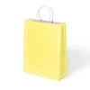 Sarı Makaron Büküm Saplı Kraft Çanta 25x31cm