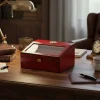 Sedir Ağacı Camlı Puro Kutusu Humidor Ceviz 40s