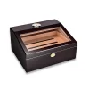 Sedir Ağacı Camlı Puro Kutusu Humidor Maun 40s