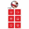 Sevimli Emojiler 5'li Set Geçici Dövme Kına Şablonu