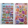 Sevimli hayvan ve taşıtlar 3D Kabartmalı Sticker Çıkartma seti