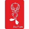 Sevimli kuş Tattoo Geçici Dövme Şablonları Kına Kalıpları