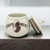Sherlock Holmes El Yapımı Seramik Pipo Tutun Kavanozu Bej Small