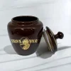 Sherlock Holmes El Yapımı Seramik Pipo Tutun Kavanozu Kahve Large