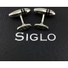 SİGLO Siyah Çizgili Model Kol Düğmesi