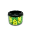 Smiley Desen Metal Mini Sigara Küllüğü Yeşil 8cm