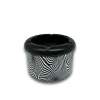 Spiral Desen Metal Mini Sigara Küllüğü Siyah 8cm