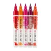 Talens Ecoline Brush Pen Fırça Uçlu Kalem Seti 5 Renk RED COLOURS