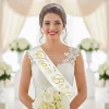 Team Bride Baskılı Varaklı Lüks Kuşak -Altın-