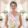 Team Bride Baskılı Varaklı Lüks Kuşak -Fuşya-