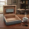 The White Spot Humidor Puro Kutusu Gri Meşe 50s