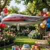 THY Temalı Uçak Şekilli Folyo Balon