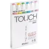 Touch Twin Brush Marker Fırça Uçlu Marker Seti 6 Renk PASTEL RENKLER