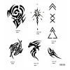 Tribal Desenler Geçici Dövme Şablonu Seti 6 Adet
