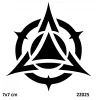 Tribal Motif Geçici Dövme Şablonu