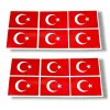 Türk Bayraklı Sticker 12li (6x9 cm)