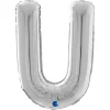 U Harf Grabo Gümüş Folyo Balon 26