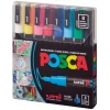 Uni Posca PC-3M 0.9-1.3 Su Bazlı Boyama Markörü Seti Ana Renkler 8 RENK