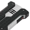 Windproof Rüzgar Geçirmez Puro Çakmak ve Kesici Seti Krom