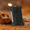Windproof Rüzgar Geçirmez Puro Çakmak ve Kesici Seti Siyah