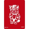 Yavru Kedi Geçici Dövme Şablonu Kına Kalıpları