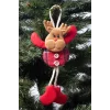 Yılbaşı Geyik Pelüş Asma Süs Desenli 15cm