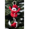 Yılbaşı Kardan Adam Pelüş Asma Süs Desenli 15cm