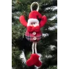 Yılbaşı Kardan Adam Pelüş Asma Süs Desenli 15cm