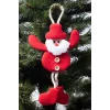 Yılbaşı Noel Baba Pelüş Asma Süs Desenli 15cm