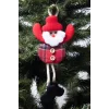 Yılbaşı Noel Baba Pelüş Asma Süs Desenli 15cm