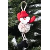 Yılbaşı Noel Baba Pelüş Asma Süs Desenli 15cm