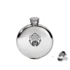 Yuvarlak Çelik Cep Matarası Krom 5 Oz 150ml Vahşi Ayı (hunili)